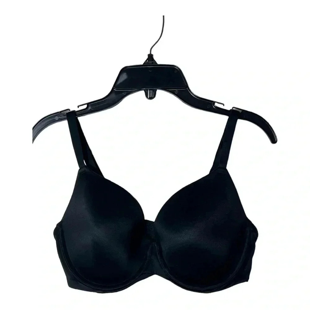 1838. AUDEN “THE ICON” PADDED WIRED BRA SIZE 34D BLACK IN COLOR ADJUSTABLE STRAP